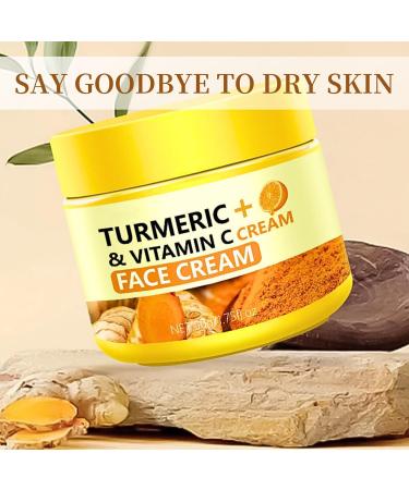 Turmeric Face Cream Vitamin C Face Moisturiser Brightening Vitamin C Cream for Face Anti Aging Face Cream Dark Spot Remover for Face Moisturizing Turmeric Day Cream for Radiant Skin - Buy Online on SooperMarket.com