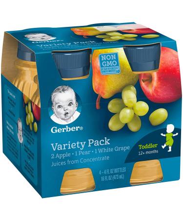 Gerber 100% Juice Variety Pack 16oz (Pack of 3) - Delicious and Nutritious Baby Juice Options - Buy Online on SooperMarket.com