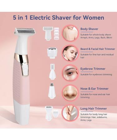 BestMal 5 in 1 Bikini Trimmer & Face Razor for Women - Rechargeable & Painless Hair Removal - Buy Online on SooperMarket.com