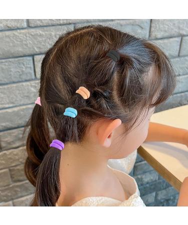 200 Pcs Mini Seamless Baby Hair Bands - Candy Color Cotton Hair Ties for Girls, Infants, Toddlers - 2cm Diameter - Buy Online on SooperMarket.com