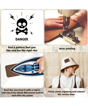 90Pcs Blank Patches Leatherette Hat Patches with Adhesive Rustic Leatherette Rectangle Round Patch Faux Leather Patches for Hats Custom Fabric Repair Sew Laser Supplies Blend - Buy Online on SooperMarket.com