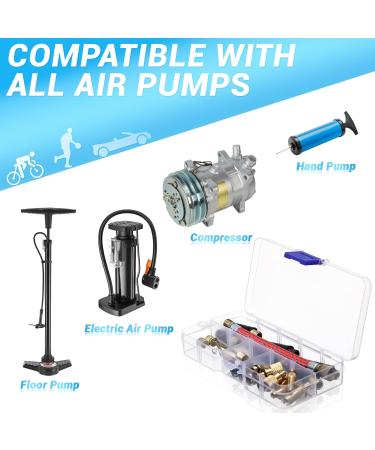 33-Piece Bicycle Valve Adapter Set - DV SV AV French Valve Adapters with Storage Box & Inflatable Hose for All Bicycle Valves | International Shipping Available - Buy Online on SooperMarket.com