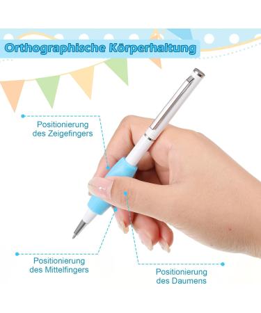8-Piece Ergonomic Writing Aid Set for Kids | Pencil Grip & Holder for Improved Writing Skills - Buy Online on SooperMarket.com