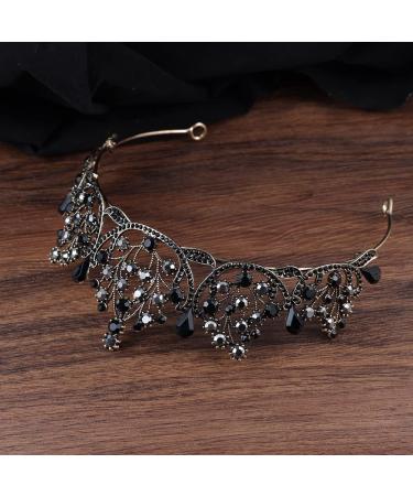 Kamirola Crystal Princess Crown Tiara for Women and Girls - KC Gold & Black - Buy Online on SooperMarket.com
