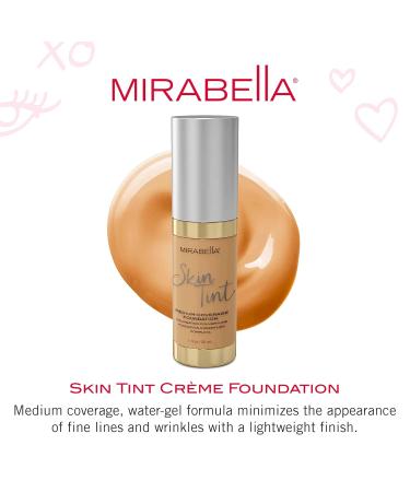 Mirabella Skin Tint Creme Foundation - Shade IIIN Neutral Undertone - Oil-Free Mineral Liquid Foundation for Medium Coverage - Hydrating Formula with Anti-Aging Benefits - Buy Online on SooperMarket.com
