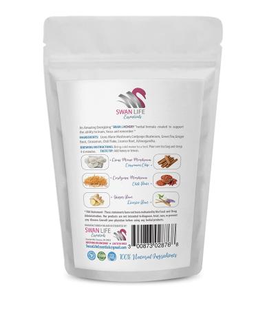 Brain and Memory Tea Herbal | Non-GMO, Gluten-Free with Ginger, Cinnamon, Ashwagandha, Cordyceps Mushroom | 14-Day Supply - Buy Online on SooperMarket.com