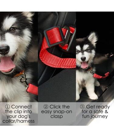 Cuhza Adjustable Dog Seat Belt for Cars - Secure & Comfortable Car Restraint for Small & Large Dogs - Buy Online on SooperMarket.com