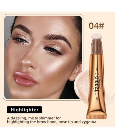 VigCebit 4# Liquid Blush & Creamy Highlight Pencil - Waterproof Buildable Color Contouring & Mixable Highlighter for a Flawless Glow - Buy Online on SooperMarket.com
