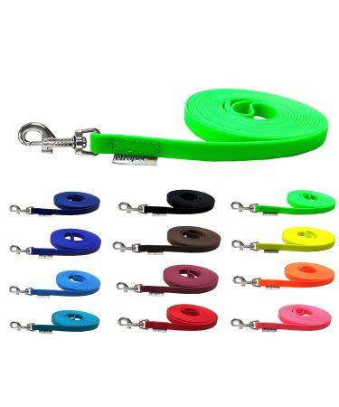 Track leash for dogs Biothane dog leash medium / large dogs width 16mm / 3m / 5m / 10m / 15m (2m with hand loop neon green) 2m with hand loop neon green