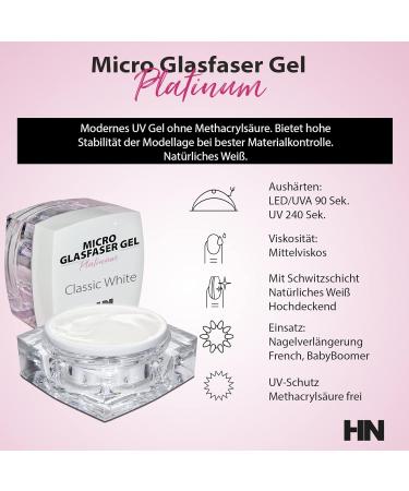 Buy HN Hollywood Nails Platinum Fiberglass UV Builder Gel - Classic White for Perfect Manicures | International Shipping Available - Buy Online on SooperMarket.com