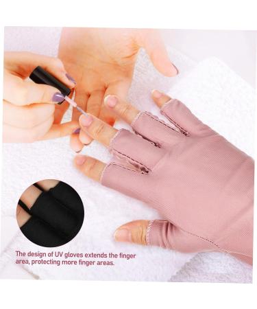 FOYTOKI 2 Pairs UV Gloves Gloves for Gel Nails Nail Gloves Fingerless Gloves Manicure Gloves Nail Art Accessory Nail Art Supplies Nail UV Rays Gloves - Buy Online on SooperMarket.com