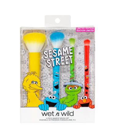 Wet n Wild SESAME STREET 4-Piece Makeup Brush Set Sesame Street Collection