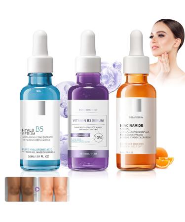 Niacinamide Serum Serum B5 Vitamin B3 Serum Anti-Wrinkle Serum for a Radiant Skin Tone and Minimised Pores Against the First Signs of Skin Ageing
