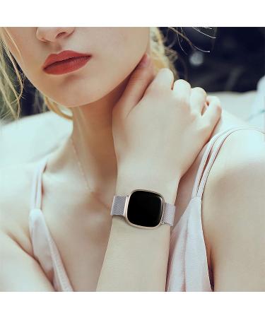 Stainless Steel Mesh Band for Fitbit Versa 3, Sense, Versa 4 - Small Silver - 5.5-7.5 - Buy Online on SooperMarket.com