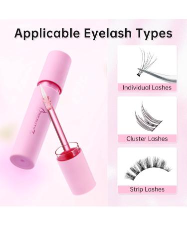 Beauty7 False Eyelash Glue Strong Hold False Lashes Glue Waterproof Latex Free Eyelash Glue Transparent Strip Eyelash Adhesive White Lashes Glue with Tweezer - Buy Online on SooperMarket.com