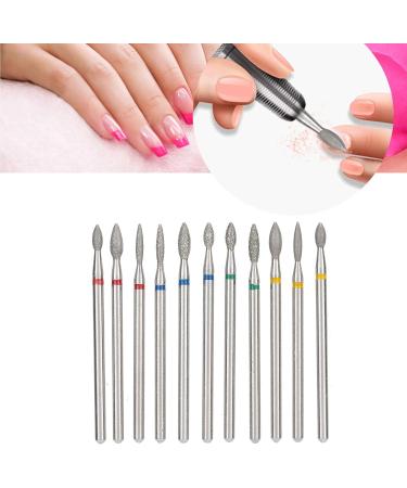 11 Piece Nail Drill Bit Set Diamond Manicure Drill Bits Professional Nail Cutter Attachment for Nails Manicure Pedicure Home Salon - Buy Online on SooperMarket.com