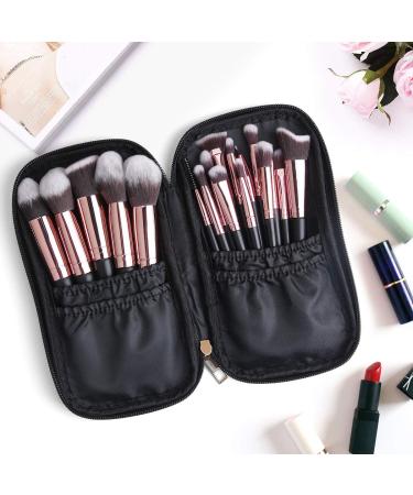18-Piece Professional Premium Synthetic Makeup Brush Set with Case - BlackGold Makeup Brushes for Foundation, Kabuki, Eye, and Travel - Buy Online on SooperMarket.com