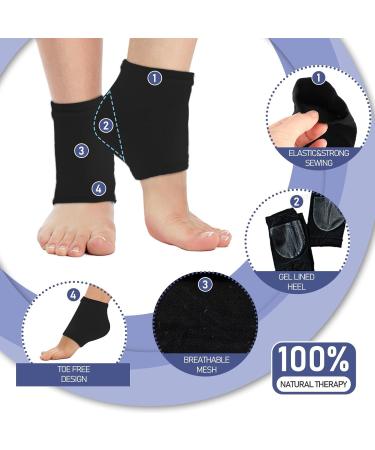 Wllhyf Ventilated Moisturizing Gel Socks - Soft Open-Toe Spa Socks for Foot Care & Treatment | Hydrate Dry Cracked Feet - Buy Online on SooperMarket.com
