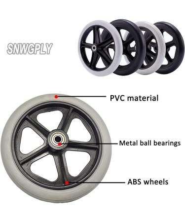 Wheelchair Front Wheel Front Wheelchair Wheel Replacement Wheel for Rollators 2 Pcs Solid Tyre 6" 7" 8" Walker Wheels Black/Gray Firm Tread for Easier Rolling(Gray 7Inch/17Cm) 7Inch/17Cm Grey - Buy Online on SooperMarket.com