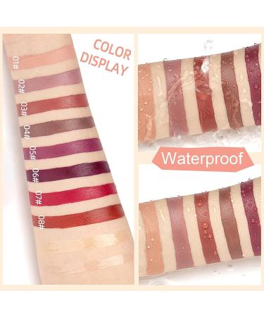 Skynest 8Pcs Matte Lipstick and Lip Liner Pens + 2Pcs Lip Oil Set - Waterproof, High Pigmented Lip Gloss Makeup Gift Set - Buy Online on SooperMarket.com