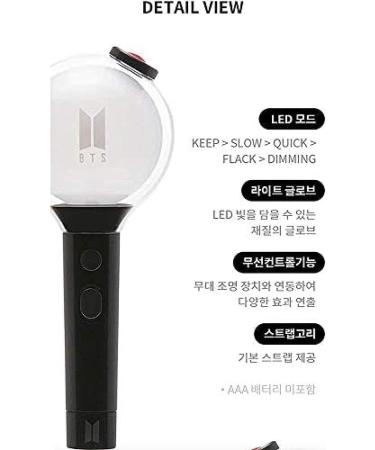JOJOJOSDA BTS Army Bomb Lightstick Ver 4 (SE) - MAP of The Soul | Customizable Color with Connect Mobile App (Includes 7 Cards) - Buy Online on SooperMarket.com