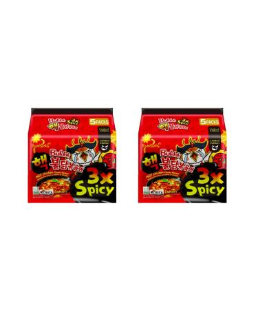 Samyang Buldak Hot Chicken Ramen 3x Spicy Flavour 140g Halal (Pack of 10) by CNMART