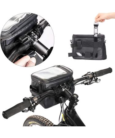 Rhinowalk Waterproof Bicycle Handlebar Pocket Bag - Matte Green | Front Wheel Camera & Cell Phone Holder with Transparent Window - Buy Online on SooperMarket.com
