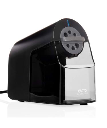 X-ACTO Pencil Sharpener  SchoolPro Electric Pencil Sharpener  Heavy Duty Electric Pencil Sharpener for School  Classroom and Teacher Supplies  Perfect Addition to Homeschooling Supplies  Black