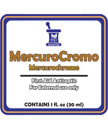 Mercurochrome Antiseptic 1oz - Effective Mercuro Cromo for Wound Care - Buy Online on SooperMarket.com