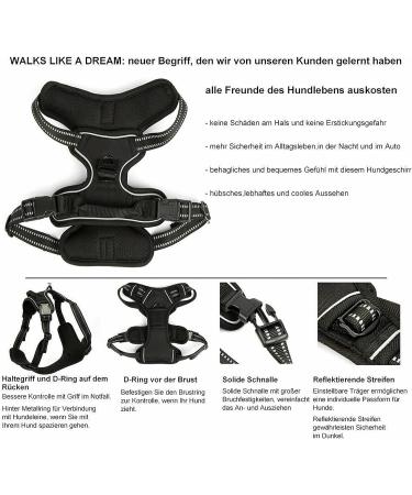 Fullberg Adjustable No-Pull Dog Harness for Small Medium & Large Dogs - Soft Padded Breathable Safe Design - Buy Online on SooperMarket.com