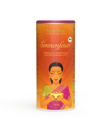 Sunfire golden milk (organic raw vegan) superfood drink powder without sugar with lucuma turmeric ginger piperin - turmeric latte powder golden milk - chai drink powder |Pureeraw 170g golden milk 170 g (1 -pack)