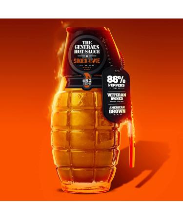 The General's Hot Sauce Super 6 - American Grown & Veteran Owned Gift Set | 6 Pack of All Natural Gourmet Hot Sauce in Glass Grenade Bottles | Made in USA - Buy Online on SooperMarket.com