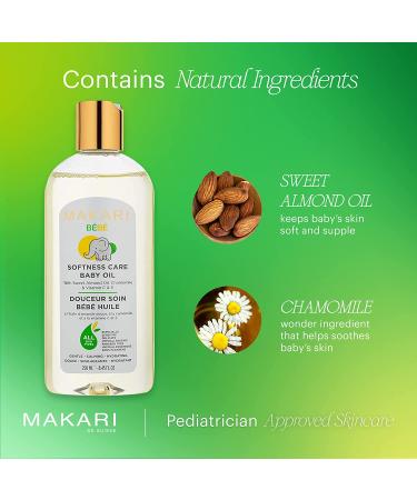 Makari Bebe Softness Care Baby Oil (250 ml) | Sweet Almond Oil-Enriched Baby Massage Oil for Delicate & Sensitive Skin - Buy Online on SooperMarket.com