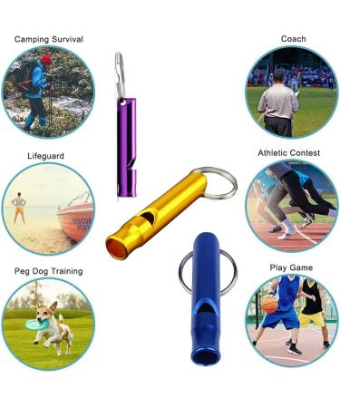 Buy Hezhou 14-Piece Aluminum Sport Whistle Set - Perfect for Camping Hiking & School Activities - Key Ring Included - Buy Online on SooperMarket.com