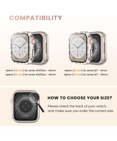 Goton Bling Case for Apple Watch 40mm SE Series 6 5 4 | 2-Pack Women's Glitter Diamond Rhinestone Screen Protector Bumper Cover | Starlight+Rose Gold - Buy Online on SooperMarket.com