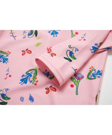 BONVERANO Baby Girls Long Sleeve Swimsuit UPF 50+ Toddler Bathing Suit | 18-24 Months Pink - Buy Online on SooperMarket.com