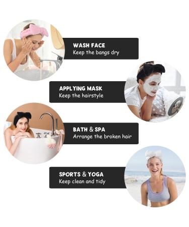 SINLAND Cute Hair Bands Spa Headband for Women 3Pack - Assorted Colors - Buy Online on SooperMarket.com