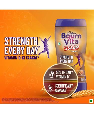 Cadbury Bournvita 5 Star Magic Chocolate Health Drink 500 Gm Refill Pack - Buy Online on SooperMarket.com