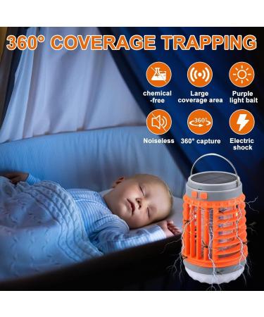 Electric Mosquito Killer Lamp Mosquito Lamp Mosquito Zapper Electric Fly Killer Electric Fly Zapper Household Use Indoor Outdoor Mosquito Trap Portable(Color:Orange) - Buy Online on SooperMarket.com