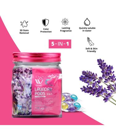 Shop WBM 5-in-1 Laundry Detergent Pods - Lavender Fabric Softener Stain Lifter 32 Count - International Shipping Available - Buy Online on SooperMarket.com