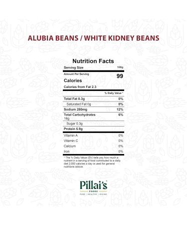 Pillai's Alubia Beans/White Kidney Beans - 250 grams - Buy Online on SooperMarket.com