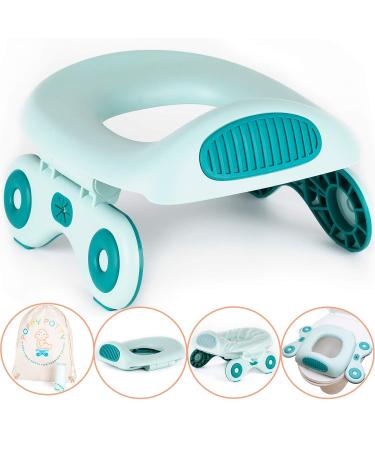 Portable Potty Training Seat for Toddler Kids - Foldable Travel Toilet with 20 Nature Kind Liners and Carry Bag - Up to 110lbs - Teal - Buy Online on SooperMarket.com