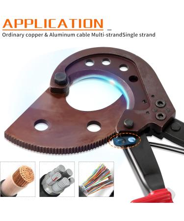 Dechengbao HS520A Heavy Duty Ratchet Cable Cutter for Aluminum Copper Cables up to 400mm - Buy Online on SooperMarket.com