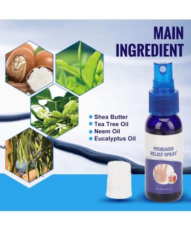 ZJchao 2pcs 30ml Psoriasis Relief Solution Spray - Effective Itch Relief Treatment for Skin, Hand, and Foot - Buy Online on SooperMarket.com