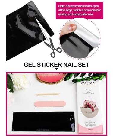 Kalolary 20PCS Solid Color Gel Nail Polish Strips | Self-Adhesive Wraps with Nail File | Rosy - Buy Online on SooperMarket.com