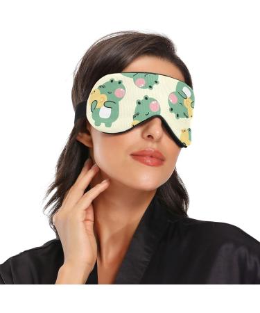 Haskirky Light Blocking Eye Mask - Breathable & Adjustable for Men and Women - Perfect for Travel, Yoga, Meditation, Office Deep Sleep - Comfortable & Smooth - Frog Duck Design - Buy Online on SooperMarket.com