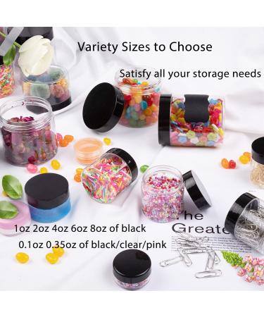 50 Pack Black 3g Sample Jars with Lids - BPA Free Cosmetic Containers for Makeup, Lotion, Eye Shadow, Powder, Lip Balms - Buy Online on SooperMarket.com