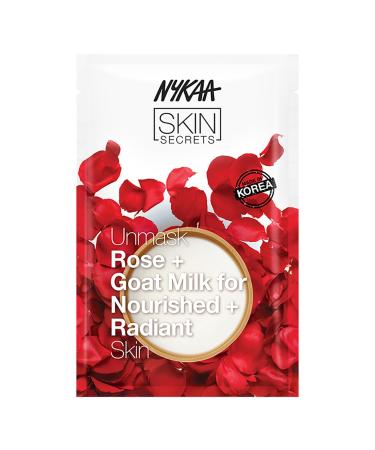 Nykaa Naturals Skin Secrets Bubble Sheet Mask Rose and Goat Milk 0.67 oz - Anti-Aging Sheet Face Mask - Nourishing Moisturizing Face Sheet Mask
