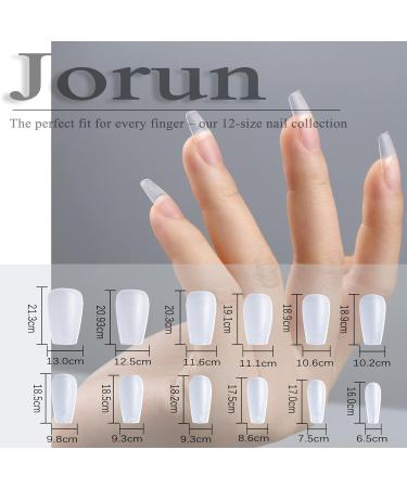240PCS Transparent Soft Gel Full Cover Nail Tips Kit for Salon Quality Nail Extensions - Short Trapezoid Shape - 12 Sizes - DIY at Home - Buy Online on SooperMarket.com