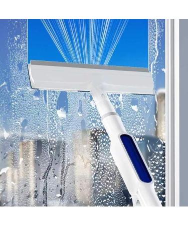 Squeegee For Window Cleaning with Spray and 3 Pads 2024 New Double Sided Spray Window Retractable Cleani Cleaner Spray Glass White 30cm panel - Buy Online on SooperMarket.com
